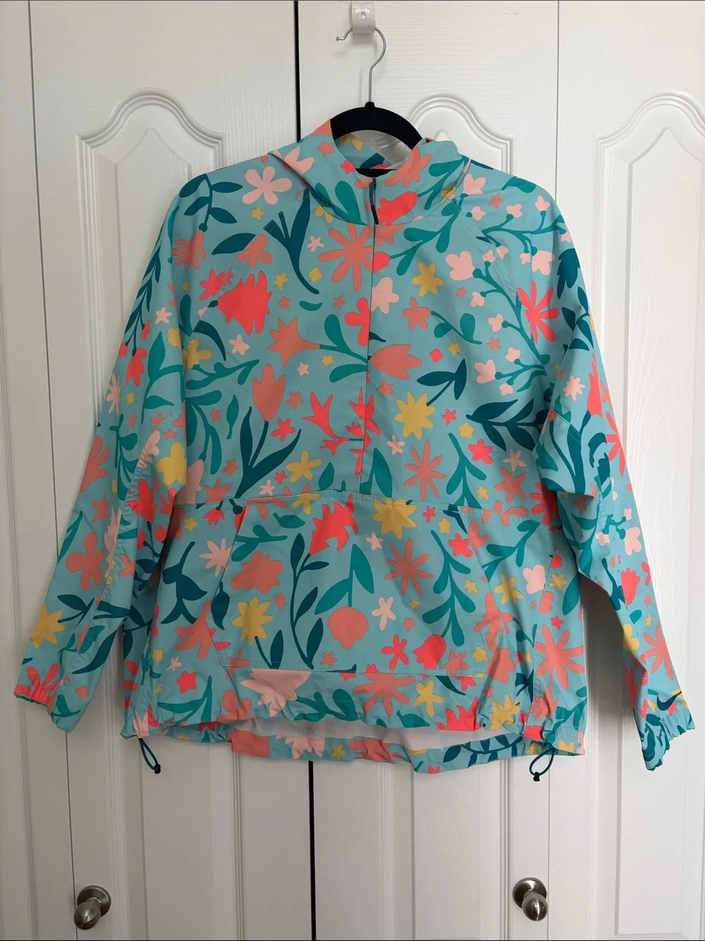 Nike Repel Women's Floral Printed Golf Anorak Jacket Packable Loose Fit XL